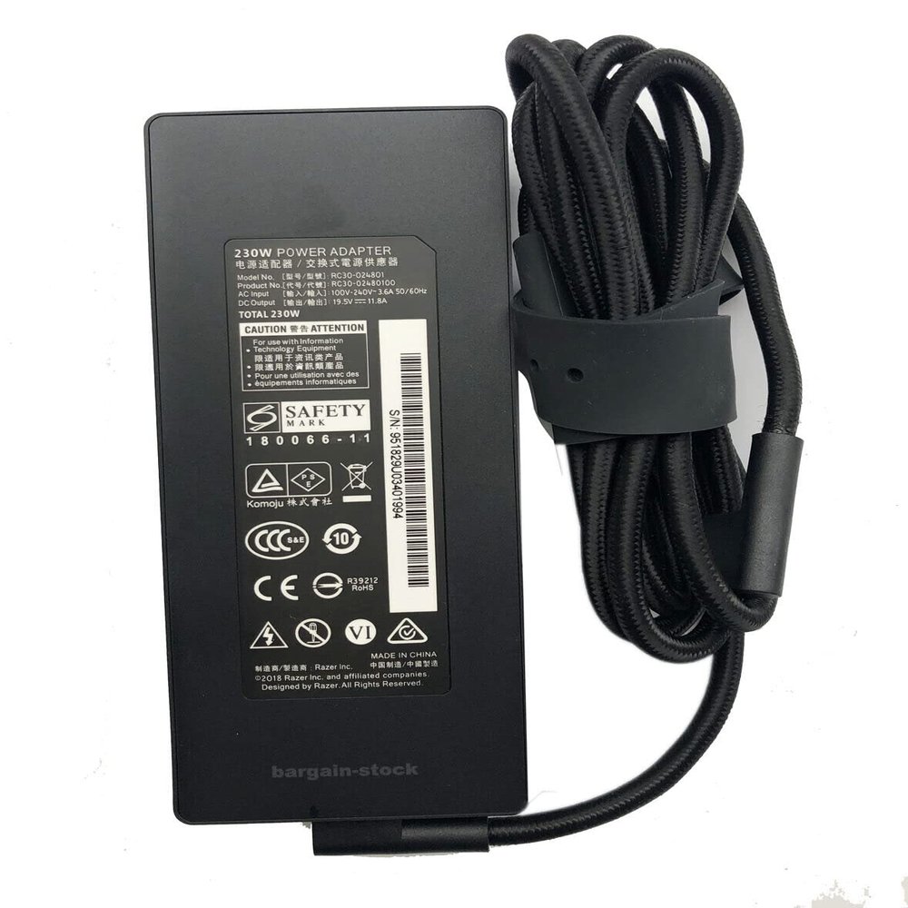 11.8A 230W AC Adapter Charger for Razer Blade Pro 17 RZ09-0368AEA2-R3U1 RC30-024801 RC30-02480100