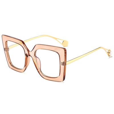 COTIA Oversized Big Frame Anti Blue Light Blocking Men Women Reading Glasses Resin Lens (tea, 4.0)