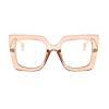 COTIA Oversized Big Frame Anti Blue Light Blocking Men Women Reading Glasses Resin Lens (tea, 4.0) view 2