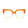 COTIA Oversized Big Frame Anti Blue Light Blocking Men Women Reading Glasses Resin Lens (orange, 4.0) view 2