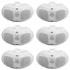 Rockville D4-70 Dual 4 in 70V/100V Commercial Wall Mount Speakers, 8 Ohm, 70Hz-20kHz, 30W Tap, White, for Restaurant, Bar & PA Use, 6-Piece view 1