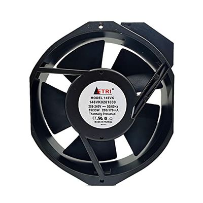 148VK0281000 ETRI 208/240V 35/33W 17215038mm Chassis Cabinet Cooling Fan