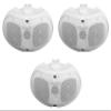 Rockville D4-70 White Dual 4 in 70V 100V Commercial Wall Mount Speaker, Weather Resistant, Euro-Block Terminals, for Restaurants Offices Patios, 3-Piece view 1