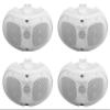 Rockville D4-70 White Dual 4 in 70V Commercial Wall Mount Speakers, 3.75-30-Watt Tap, 70Hz-20kHz, Weather Resistant ABS, for Restaurants Patios, 4-Piece view 1
