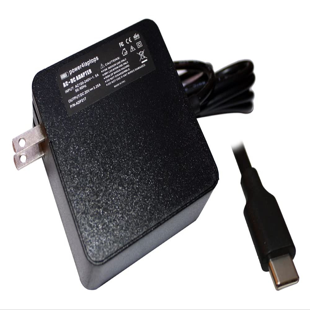 Power4Laptops AC Adapter Laptop Charger Power Supply (US Plug) Compatible with Lenovo ThinkPad E485
