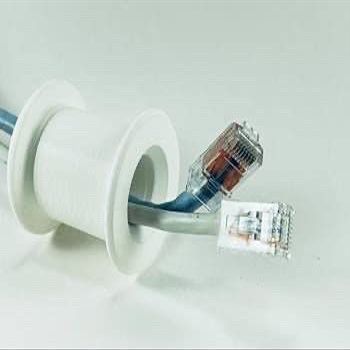 3/4" ID Wall Eye Cable Pass Through Wall/Ceiling Tile Port - This Product Makes a Dressed Hole Through a Barrier with a Thickness ranging from 1/2" - 5/8" in Thickness.