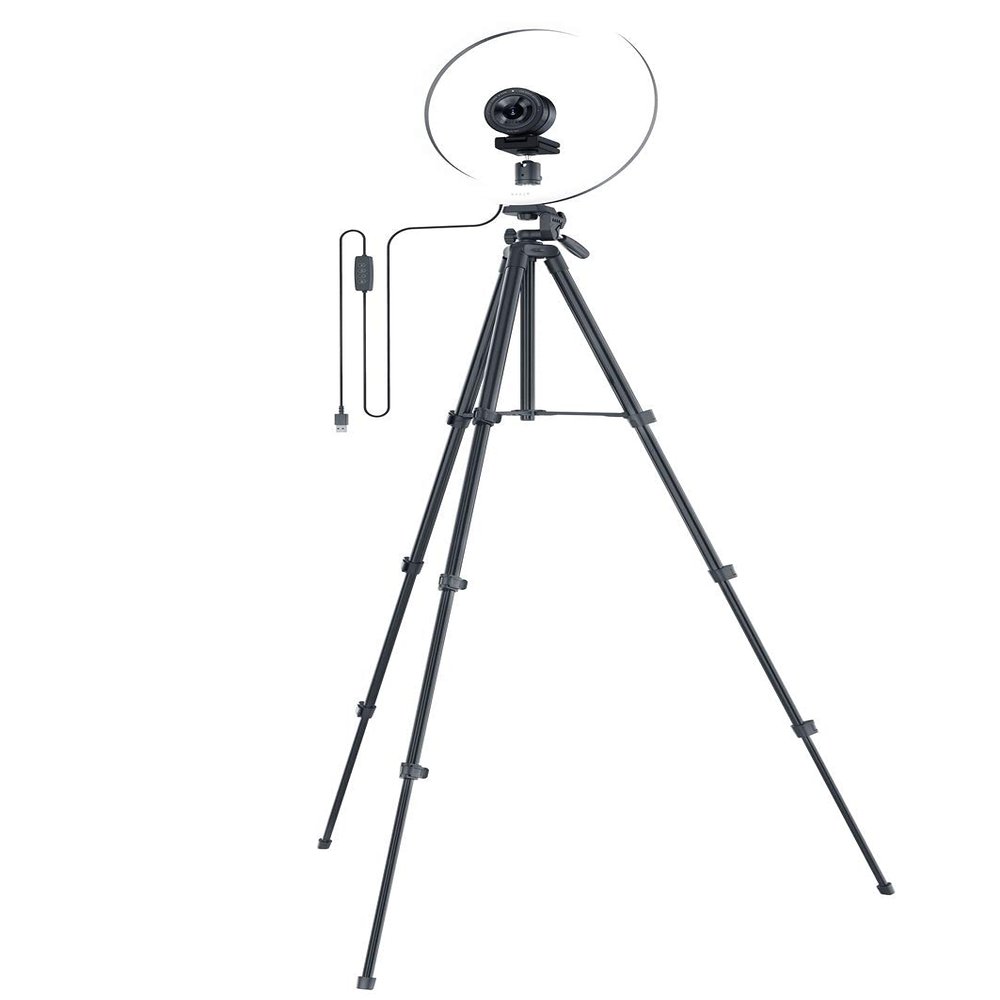 Razer Ring Light 12" Right Light: Customizable Light Spectrum - Adjustable Brightness - Flexible Mounting Options - Tripod Mount - Powered Through USB 2.0 (Renewed)