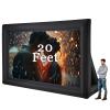 QILEBA 20 Feet Inflatable Projector Movie Screen for Outdoor, Portable Blow Up Projection Screen with Air Blower, Front/Rear Projection for Backyard Pool Party Movie Nights (20ft) view 1