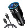 Car Charger Fast Charge 30W USB C Car Adapter,Type C to C Cable for Google Pixel 10a 10 Pro XL/Fold 9 Pro,8a 8 7a 7 6a 6 5 4a 3a 4 3 2 XL,Samsung Galaxy S26 Ultra S25 A17 S24 S23 S22 S21 S20 A12 A32 view 1