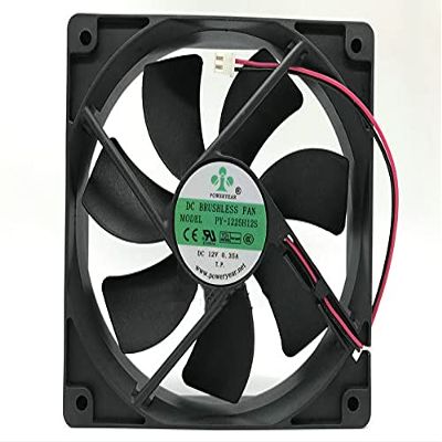PY-1225H12S DC12V 0.35A POWERYEAR 12CM 12025 Cooling Fan 2-Wire