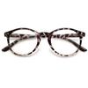 KOOSUFA Blue Light Blocking Reading Glasses Round Women Men Spring Hinge Lightweight Computer Reader Eyeglasses Eyewear Tortoise +1.25 view 1