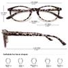 KOOSUFA Blue Light Blocking Reading Glasses Round Women Men Spring Hinge Lightweight Computer Reader Eyeglasses Eyewear Tortoise +1.25 view 2