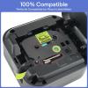 GREENCYCLE Compatible for TZ TZE C41 TZe-C41 AZE C41 0.7 Inch 3/4" Black on Fluorescent Yellow Laminated Label Tape 18mm x 5m for PTD400, PT-P750W, PTD450, PTD600, PTP700, PTP710BT, 4 Pack view 2