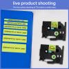 GREENCYCLE Compatible for TZ TZE C41 TZe-C41 AZE C41 0.7 Inch 3/4" Black on Fluorescent Yellow Laminated Label Tape 18mm x 5m for PTD400, PT-P750W, PTD450, PTD600, PTP700, PTP710BT, 4 Pack view 3
