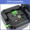 GREENCYCLE Compatible for TZ TZE D41 TZe-D41 AZE D41 0.7 Inch 3/4" Black on Fluorescent Green Laminated Label Tape 18mm x 5m for PTD400, PT-P750W, PTD450, PTD600, PTP700, PTP710BT, 6 Pack view 2