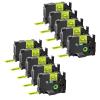 GREENCYCLE Compatible for TZ TZE C41 TZe-C41 AZE C41 0.7 Inch 3/4" Black on Fluorescent Yellow Laminated Label Tape 18mm x 5m for PTD400, PT-P750W, PTD450, PTD600, PTP700, PTP710BT, 10 Pack view 1