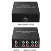 4-Way Stereo L/R Sound Channel Bi-Directional Audio Switcher, 1 in 4 Out or 4 in 1 Out, L/R Sound Channel Audio Switch Splitter RCA Stereo Switch Selector for DVD Stereo Speaker CD Player view 2