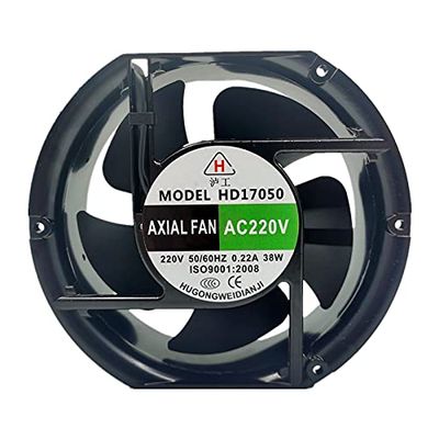 HD17050 AC220V 0.22A 38W 172x150x51mm Cabinet high air Volume Fan