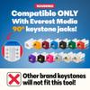 Everest easyJACK - 90 Angled Speed Termination Keystone Tool - Time Saver Network Punch Down Tool - To Be Used ONLY with Everest 90 Angled RJ45 Cat5e, Cat6a and Cat6 Keystone Jacks (B087N7QQD2) view 2