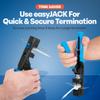 Everest easyJACK - 90 Angled Speed Termination Keystone Tool - Time Saver Network Punch Down Tool - To Be Used ONLY with Everest 90 Angled RJ45 Cat5e, Cat6a and Cat6 Keystone Jacks (B087N7QQD2) view 3