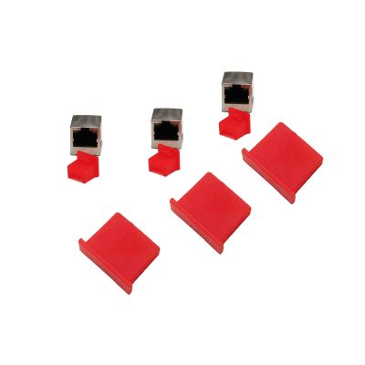 20 PCS Universal Laptop Plastic Dust Plugs Protector Stopper Cover Computer Port Cover PC Interface Stopper Socket Protect Kit for Ethernet Hub Port RJ45, USB A Type Socket (Red)