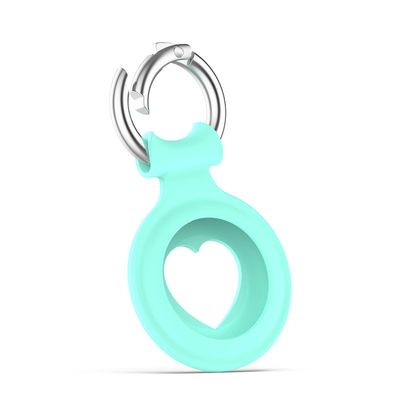 AISPORTS Compatible for Apple Airtags Case Silicone with Keychain, Soft Lightweight Liquid Silicone Scratch Resistant Shockproof Protective Case Cover with Anti-Lost Keychain for Apple AirTag Finder