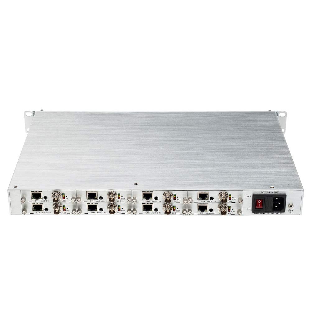HaiweiTech HES-108 H.264 H.265 8 Channels SDI Encoder, Full HD 1080P IPTV Encoder, Support HTTP RTSP Over UDP/TCP RTMP UDP HLS Unicast Multicast for IPTV Streaming