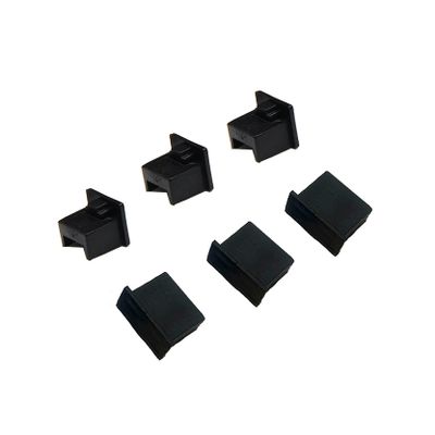 20 PCS Universal Laptop Plastic Dust Plugs Protector Stopper Cover Computer Port Cover PC Interface Stopper Socket Protect Kit for Ethernet Hub Port RJ45, USB A Type Socket (Black)