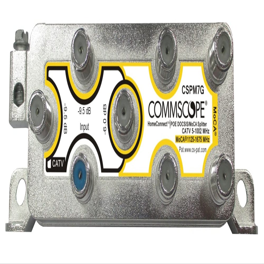 CommScope 8 Way CSPM7G Coax Splitter with MoCA & POE Filter Passive Gateway 7 Port CATV 5-1002 & MoCA 1125-1675 MHz