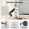 BONTEC Monitor Wall Mount Arm, VESA Gas Spring Height Adjustable, for 13-42 Inch Screens, Max 19.8lbs, Swivel, Tilt, Space-Saving Desk Mount, Easy Installation, Single Arm TV Mount, Max VESA 200x200 view 3