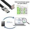 cablecc USB 2.0 Type-A Male to Type-A Male Data Flat Slim FPC Cable Down Angled 90 Degree for FPV & Disk & Scanner & Printer 20CM view 2