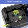 GREENCYCLE Compatible for TZ TZE C31 TZe-C31 AZE C31 0.47 Inch 1/2" Black on Fluorescent Yellow Laminated Label Tape 12mm x 5m for PTD210 D400AD D600 PTH100 PTH110 PT1290 PT-1230PC, 3 Pack view 2