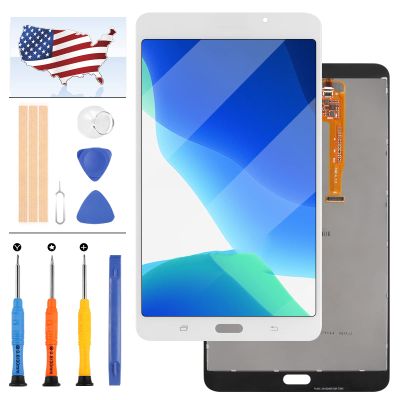 Screen Replacement for Samsung Galaxy Tab A 7.0 T280 Tablet SM-T280 LCD Display Touch Digitizer Panel Full Assembly Glass Kits(Not for 3G Version & T285 & No Earpiece Hole) (White)