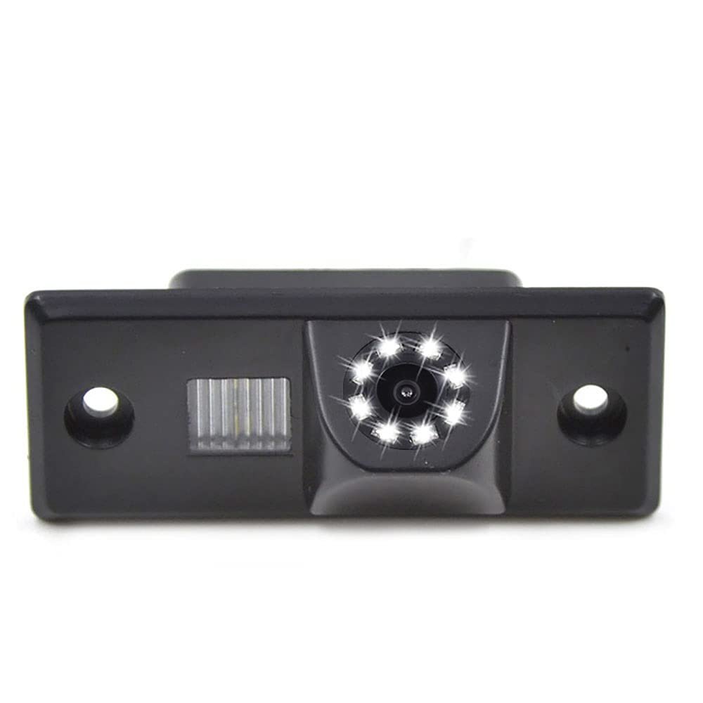 8 LED Night Vision Lincese Plate Light Rear View Camera, Replacement for VW Golf Variant MK4/5/Tiguan/Touareg/Polo 3C/Jetta/Passat/Sharan/Bora/Skoda Scirocco Fabia/Audi TT 8J/Cayenne