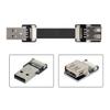 cablecc USB 2.0 Type-A Male to Female Extension Data Flat Slim FPC Cable for FPV & Disk & Scanner & Printer 100CM view 4