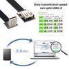 cablecc Up Angled USB 2.0 Type-A Male to Female Extension Data Flat Slim FPC Cable for FPV & Disk & Scanner & Printer 200CM view 3
