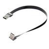cablecc Up Angled USB 2.0 Type-A Male to Type-A Male Data Flat Slim FPC Cable 90 Degree for FPV & Disk & Scanner & Printer 50CM view 1