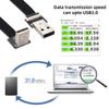 cablecc Up Angled USB 2.0 Type-A Male to Type-A Male Data Flat Slim FPC Cable 90 Degree for FPV & Disk & Scanner & Printer 50CM view 2