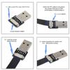cablecc Up Angled USB 2.0 Type-A Male to Type-A Male Data Flat Slim FPC Cable 90 Degree for FPV & Disk & Scanner & Printer 50CM view 4
