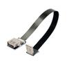 cablecc Down Angled USB 2.0 Type-A Male to Female Extension Data Flat Slim FPC Cable for FPV & Disk & Scanner & Printer 200cm view 1
