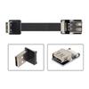 cablecc Down Angled USB 2.0 Type-A Male to Female Extension Data Flat Slim FPC Cable for FPV & Disk & Scanner & Printer 200cm view 3