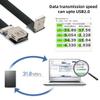 cablecc Down Angled USB 2.0 Type-A Male to Female Extension Data Flat Slim FPC Cable for FPV & Disk & Scanner & Printer 200cm view 4