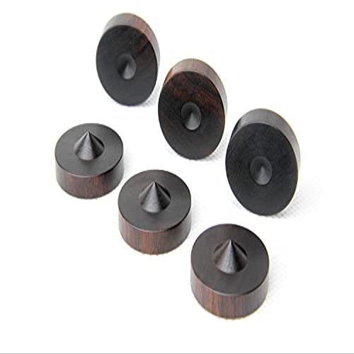 4 Pair Ebony Speaker Amplifier Shock Spikes with Audio Shock Absorber HiFi Mounts Amplifier feet Dia. 23MM (Standard : Amplifier feet)