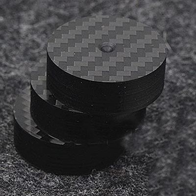 Hi-End Black Carbon Fiber Speaker Isolation 40x15mm 25x5mm 30X10mm 50X20mm Base Pad Shoe Feet HiFi Audio Amp Cone Speaker pad (Color : 40X15MM)