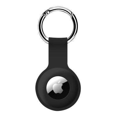 ColorCoral Holder Case for Airtag/New airtag 2 Ultra Light Silicone Sleeve for Air Tags Durable Anti-Scratch Protective Skin Cover with Anti-Losing Keychain Ring Accessory 2026 Black