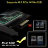 ICY BOX NVMe M.2 SSD to PCIe 4.0 X4 with Aluminium Heatsink Adapter Card for Key-M with USB C IB-PCI208-HS view 3