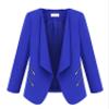 Andongnywell Women's Long Sleeve Open Front Lightweight Work Office Blazer Jacket Overcoats Outwear (Blue,4,X-Large) view 1