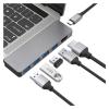 QAZWSXED LESANGBAIHUODIAN 6-in-1 Dual Type-C Hub Portable Converter Splitter Fit for MacBook Pro/Air 4K HDMI-Compatible/USB 3.0/PD/USB-C Adapter view 3