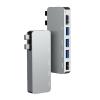 QAZWSXED LESANGBAIHUODIAN 6-in-1 Dual Type-C Hub Portable Converter Splitter Fit for MacBook Pro/Air 4K HDMI-Compatible/USB 3.0/PD/USB-C Adapter view 4