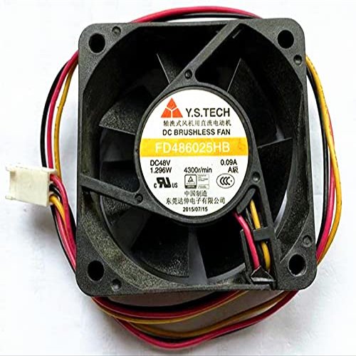 FD486025HB 60x60x25mm 48V 0.09A 3-Pin Cooling Fan
